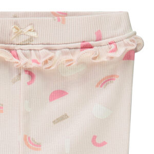 Caleçon long côtelé imprimé fantaisie pour bébé fille 