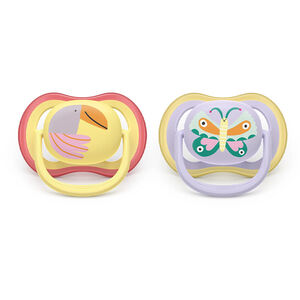 Lotto de 2 sucettes en silicone Ultra Air 0-6 mois 