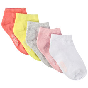 Lot de 5 paires de chaussettes courtes unies pour bébé fille 