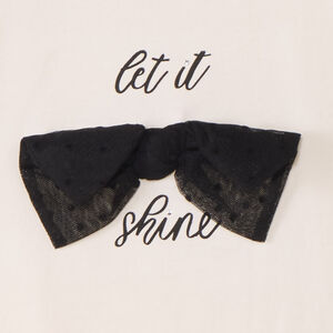 T-shirt met korte pofmouwen en knoop voor meisjes 