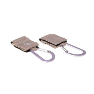 Set de 2 mousquetons pour poussette - Beige 