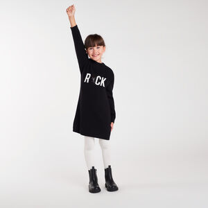 Knit jurk met lange mouwen voor meisjes 