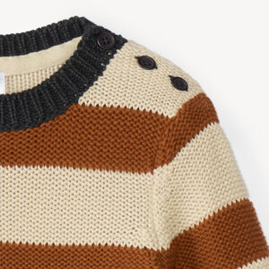 Pull bébé garçon en tricot à rayures 