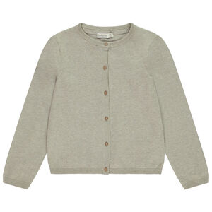 Gilet en tricot uni avec boutons pailletés pour fille 