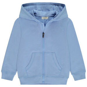 Vest met kap in effen fleece jongens 