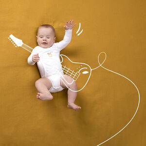 Lot de 5 bodies manches longues imprimés unisexe en coton 