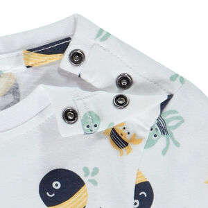 T-shirt met korte mouwen met print van zeedieren voor baby jongen 