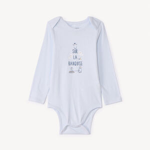 Set van 7 fantasie bodies met lange mouwen voor babyjongens met verschillende sluitingen volgens leeftijd 