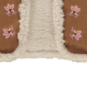 Gilet sans manches en suédine et sherpa pour fille 