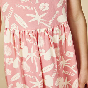 Robe sans manches imprimé fantaisie pour fille 