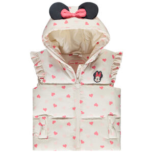 Doudoune sans manches Minnie Disney imprimé cœurs pour bébé fille 