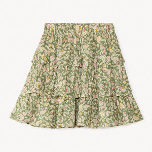 Jupe volantée effet froissé à imprimé floral pour fille 