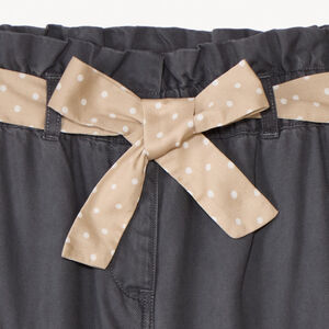 Pantalon droit esprit cargo avec ceinture fille 