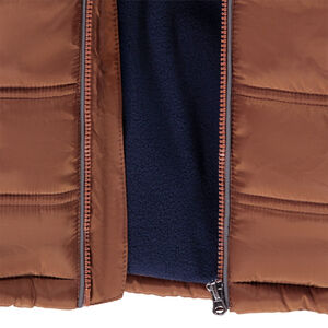 Donsjas met capuchon en microfleece voering voor baby jongen 