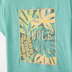 T-shirt manches courtes print tropical fantaisie pour garçon 