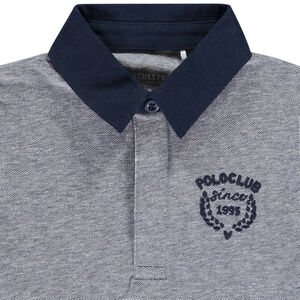 Poloshirt met lange mouwen en fantasie borduursel voor jongen 