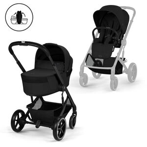 Poussette Duo Balios S Lux 2026 + Nacelle Pliable Moon Black 