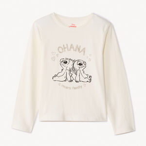 T-shirt manches longues pailleté Stitch & Angel Disney pour fille 