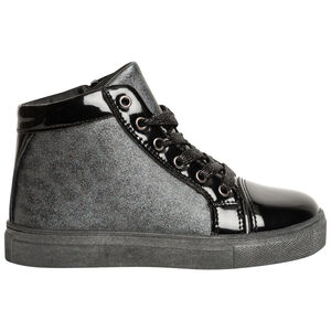 Zilveren gelakte meisjeslaarzen  