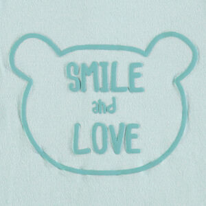 Ensemble avec t-shirt manches longues printé et pantalon en maille fantaisie 