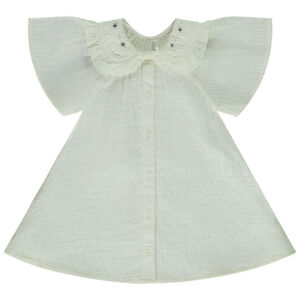 Tunique manches courtes à col claudine pour bébé fille 