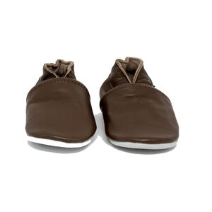 Chaussons souples 12-18M en cuir Babysoft Marron 