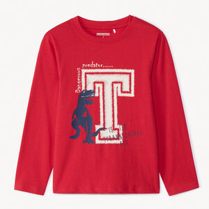 T-shirt met lange mouwen en fantasieprint voor jongens 