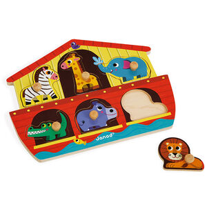 Ontdekkingspuzzel van hout met L