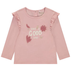 Lange mouwen T-shirt met volant en fantasie voor meisjes 