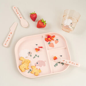 Set de 3 couverts foodie Tiny Farm rose 