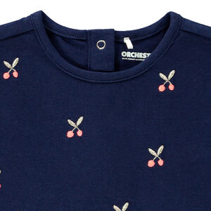 T-shirt manches courtes à motif cerise pour bébé fille 