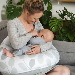 Groot multifunctioneel kussen Buddy Leaves Aqua Green 