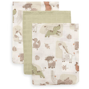 Washandje katoenen gaas 15x20cm Barn Buddies 3stks 