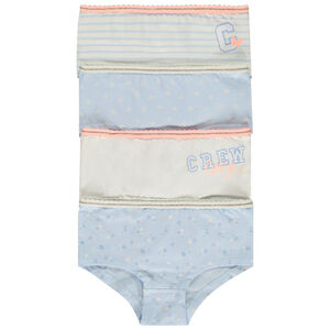 Lot de 4 shorties fantaisie à taille festonnée pour fille 