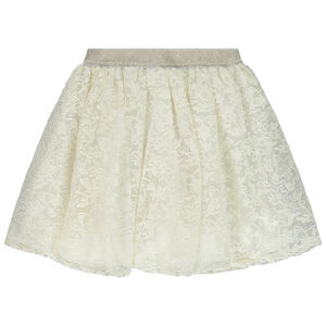 Jupe en tulle et organza brodé pour fille 