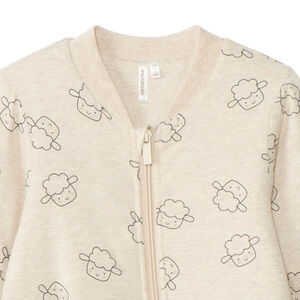 Gewatteerd jersey pyjama met schaapjesprint voor baby 
