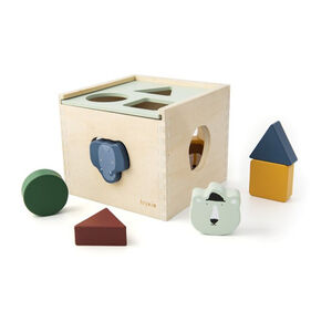 Jeu de forme avec boîte en bois  