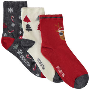 Set van 3 paren van normale kerstsocken voor jongens 