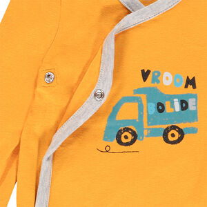 Set van 5 rompers met lange mouwen en autoprint voor babyjongens 