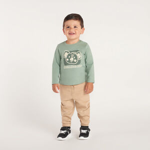 Pantalon bébé garçon coupe jogger uni 