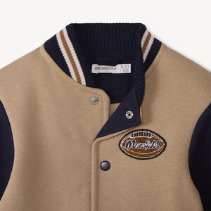 Teddyvest in fleece met American footballmotief voor jongens 
