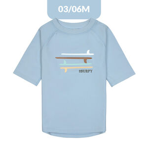 T-shirt Rashguard UV50+ 3-6M Surfboards Sky Blue 