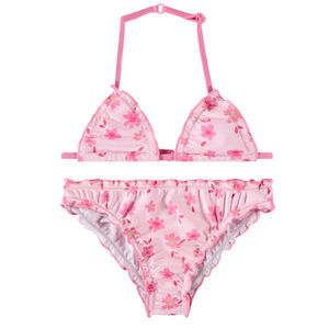 Maillot de bain 2 pièces imprimées fleuris pour fille 