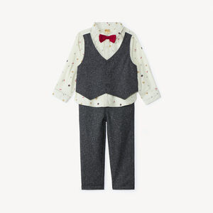 Set van 3 delen met vlinderdasje voor babyjongen 