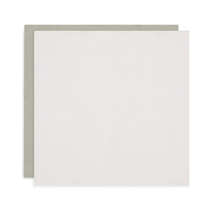 Lange tétra gaze de coton Olive Green/Ivory 70 x 70cm 4 pcs 