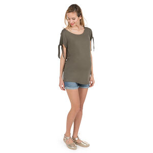 Zwangerschapsshort in jeans met franjes 
