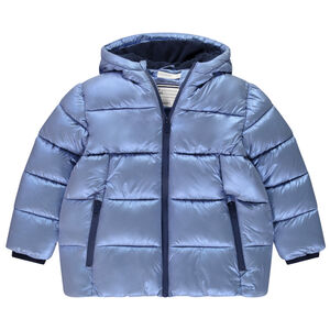 Donsjas met capuchon en metallic effect voor jongens 