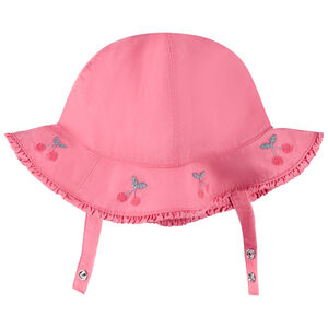 Charlotte in popeline met geborduurde kersen voor babymeisjes 