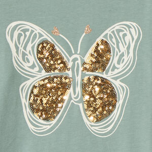 T-shirt met lange mouwen en fantasievolle pailletten voor meisjes 