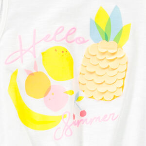 Mouwloos T-shirt met fantasieprint voor meisjes 